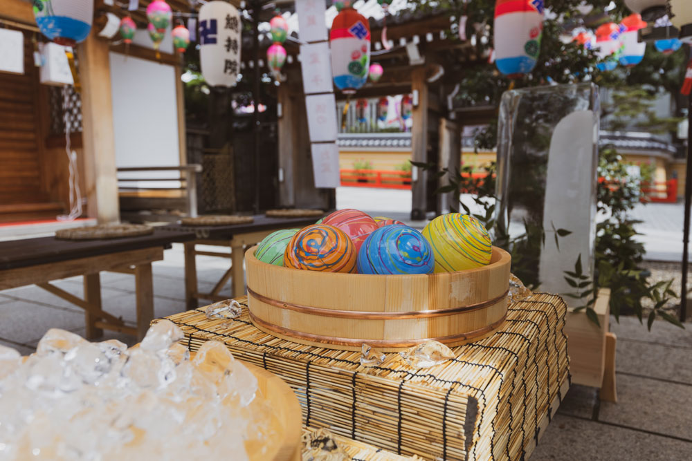 中山寺總持院の地蔵盆のヨーヨー釣り